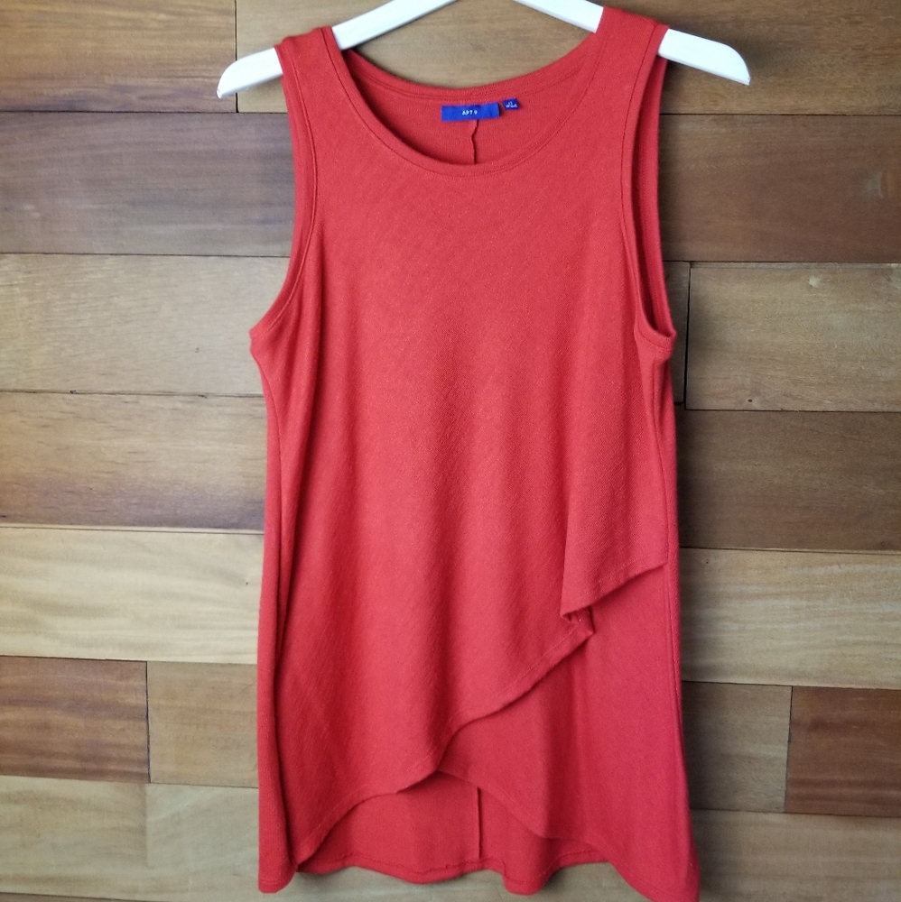 Apt.9 sleeveless red knitted top size M
